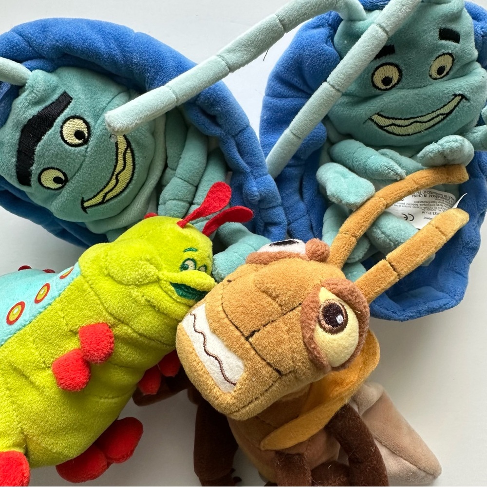 Adorable Disney Bug’s Life Bundle with Plush Tuck, Roll, Heimlich, & Hopper! - Picture 2 of 15